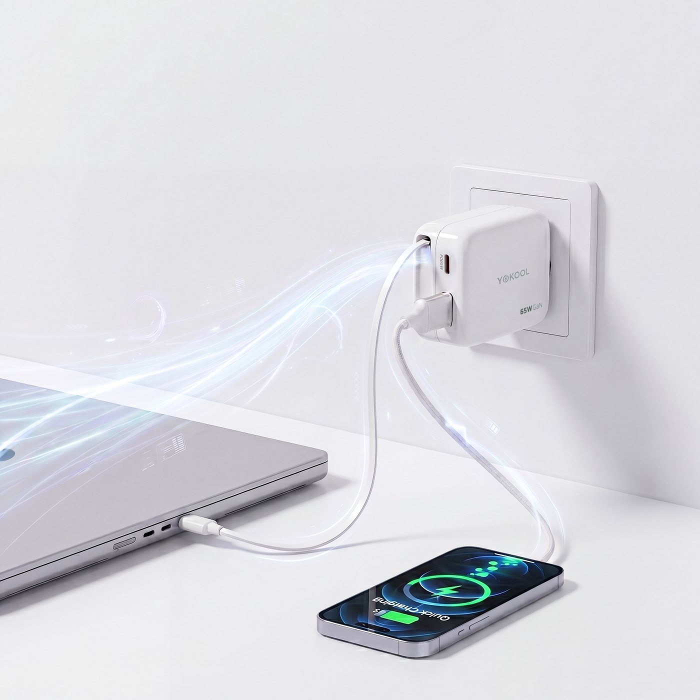 RC502 sạc 3 thiết bị cùng lúc