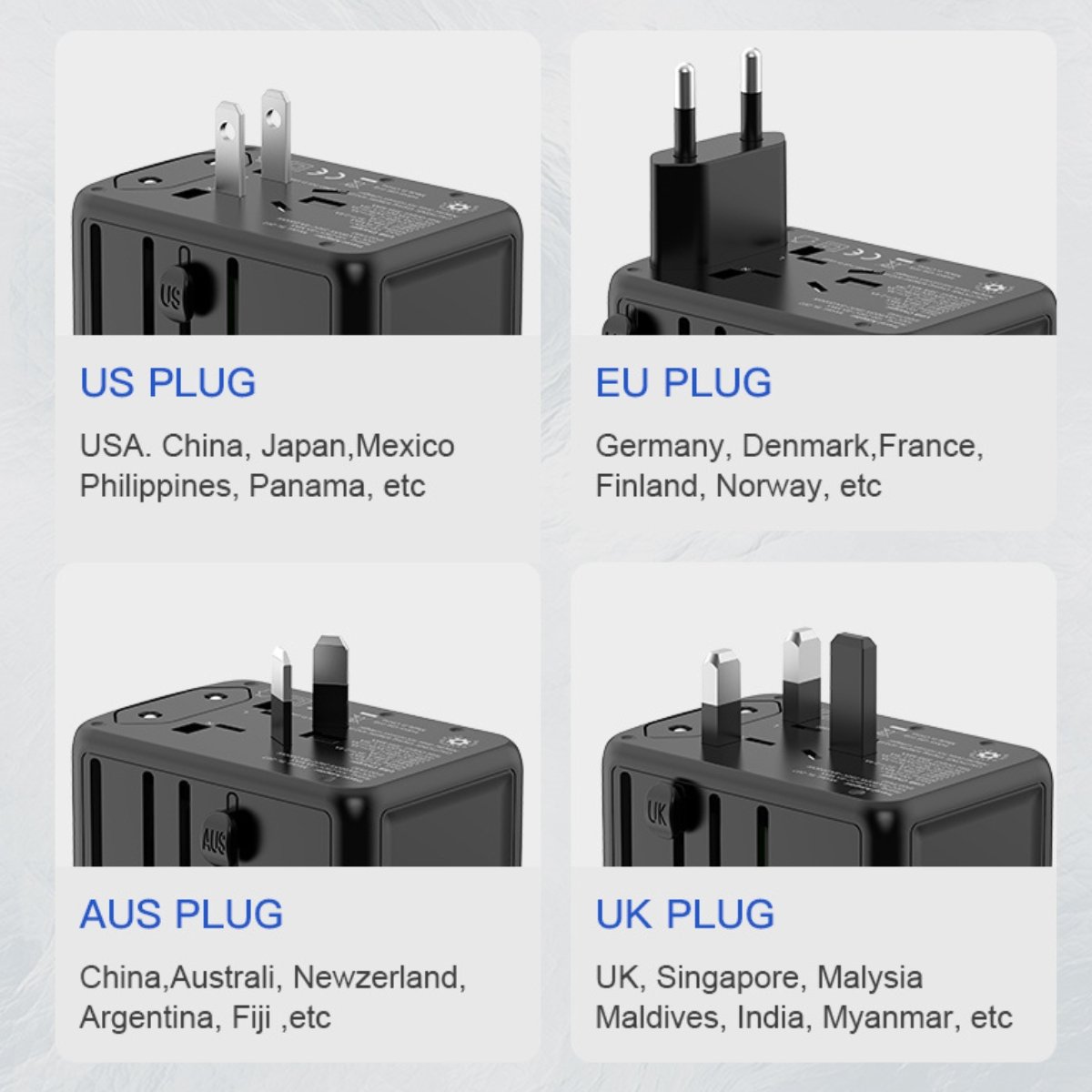 4 chân cắm chuẩn quốc tế